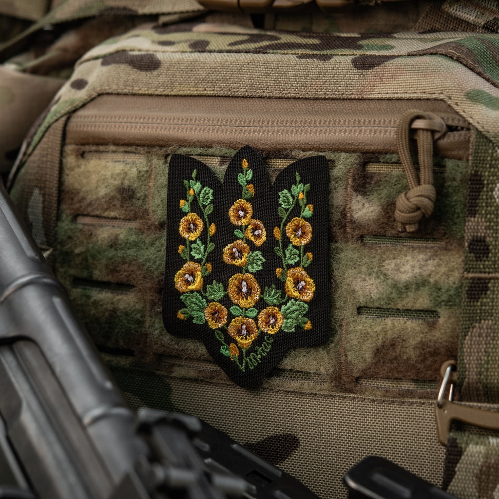 M-Tac нашивка Тризуб Мальви (вишивка) Black