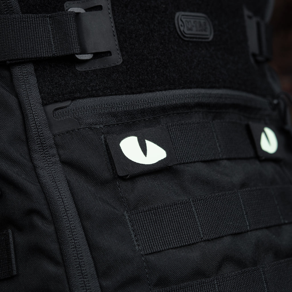 M-Tac нашивка Tiger Eyes Laser Cut (пара) Black