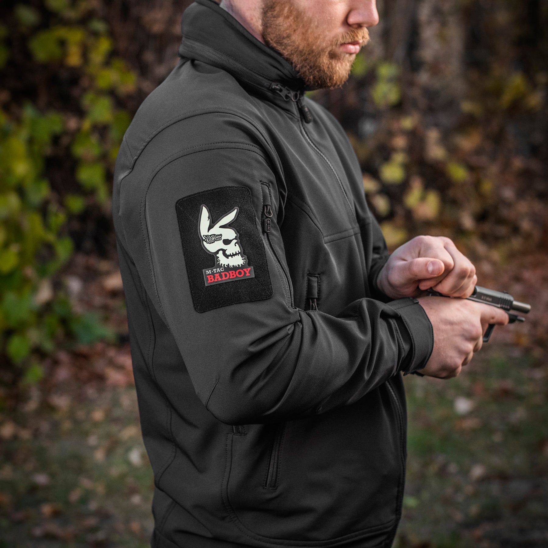 M-Tac нашивка Bad Boy (tattoo) Black/GID