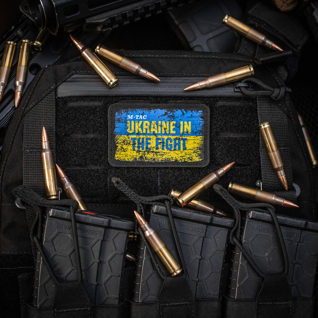 M-Tac нашивка Ukraine in the Fight (80х50 мм)