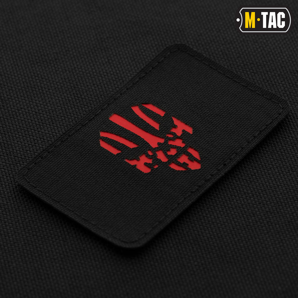 M-Tac нашивка Месник горизонтальна Laser Cut Black/Red