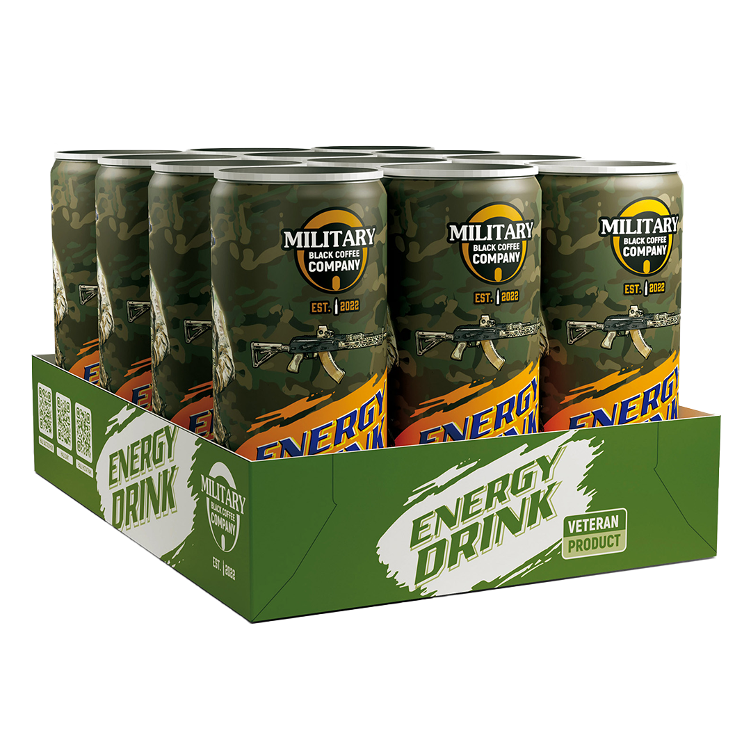 Енергетичний бокс Energe Drink АК зі смаком персик 12шт.