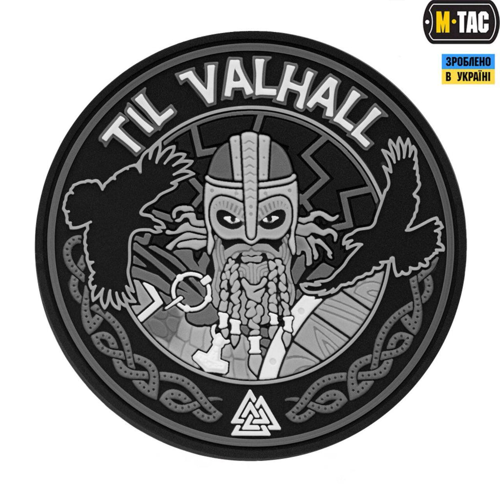 M-Tac нашивка Til Valhall ПВХ сіро-чорна