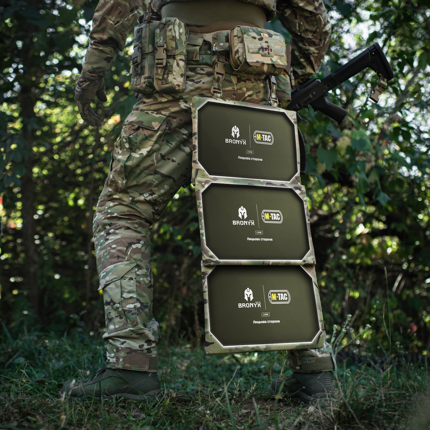 M-Tac килимок для сидіння трьохсекційний з балістичним пакетом 1 клас (BRONYX) Multicam