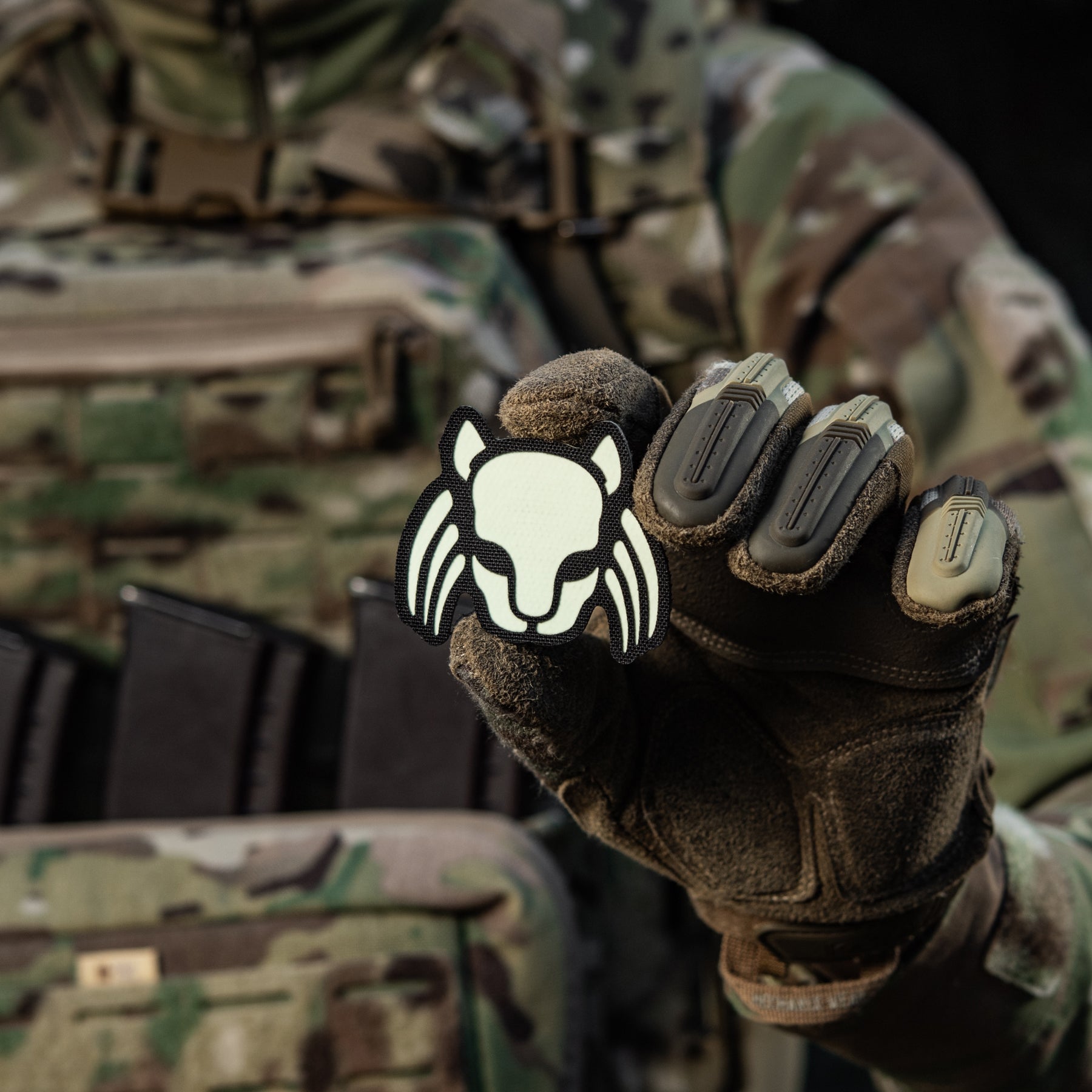 M-Tac нашивка Cat Predator Black/GID