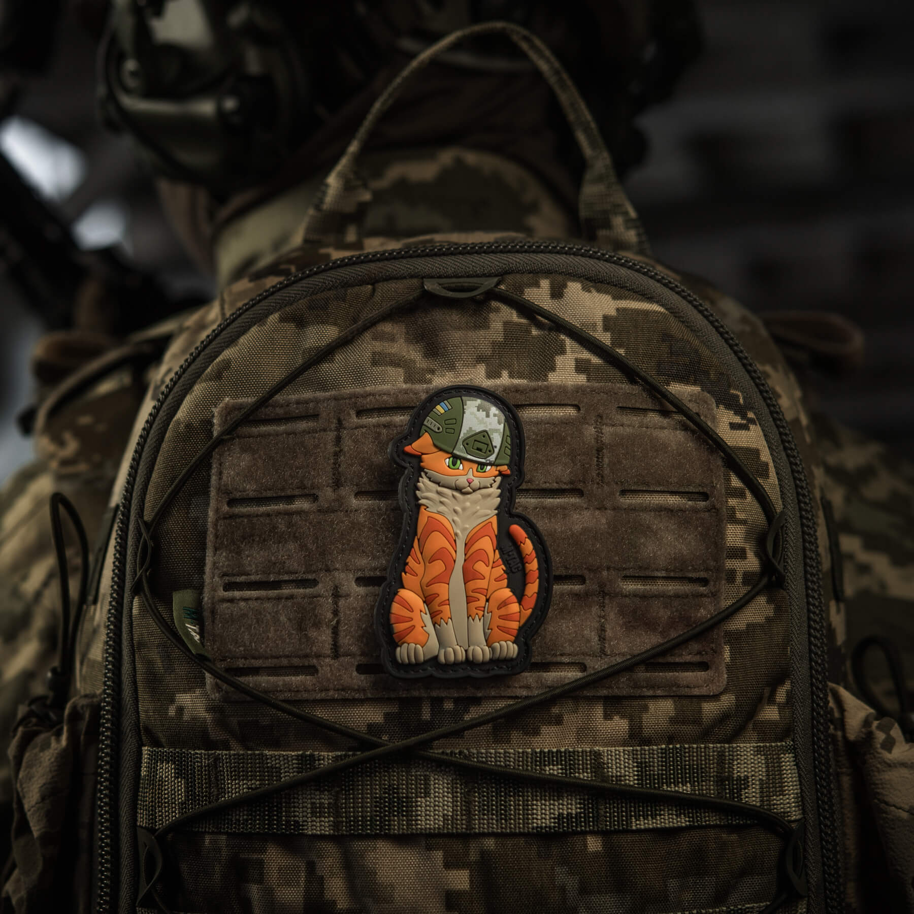 M-Tac нашивка Orange Cat PVC Black