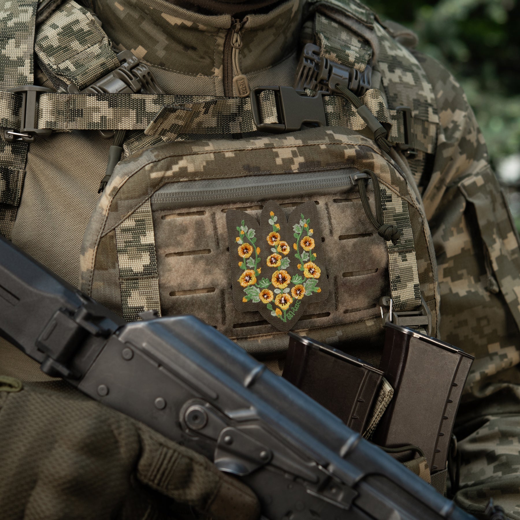 M-Tac нашивка Тризуб Мальви (вишивка) Ranger Green