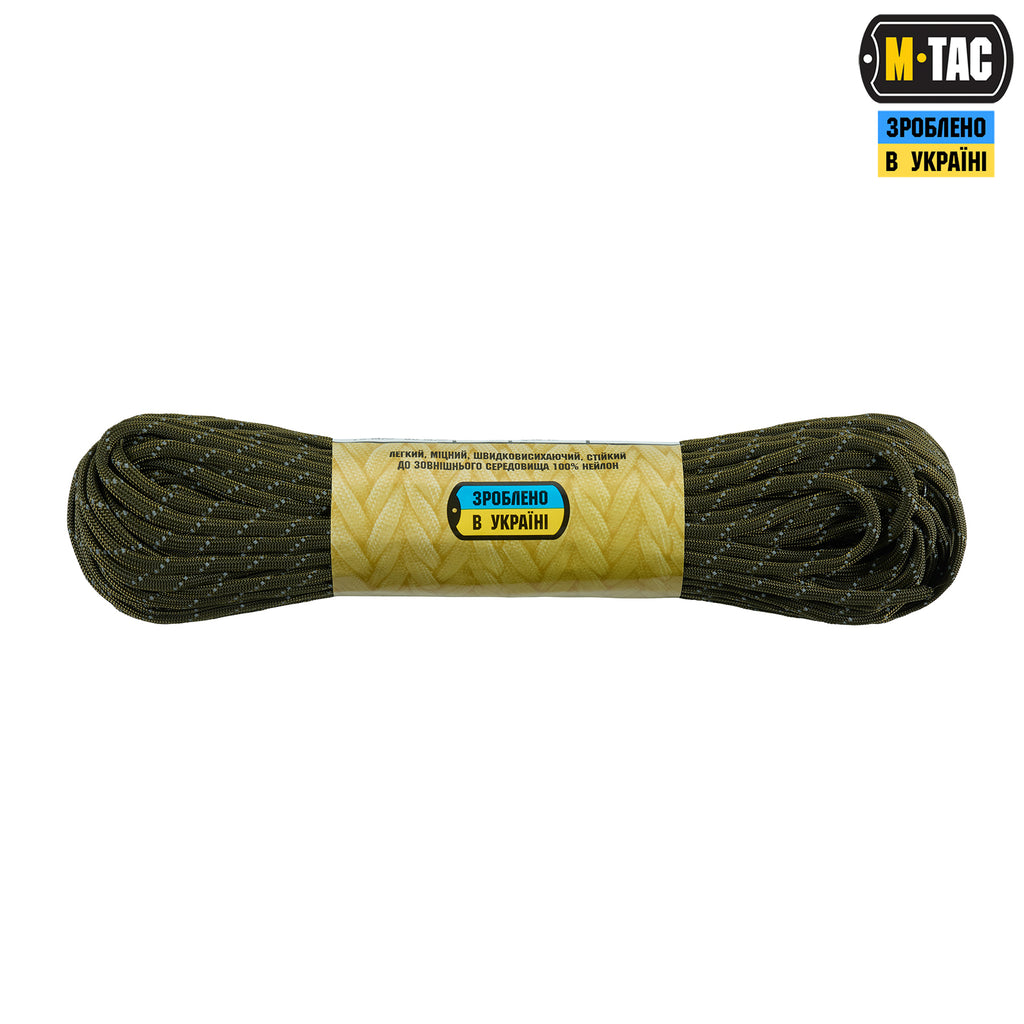 M-Tac паракорд 550 type III 30m OD Green Reflective