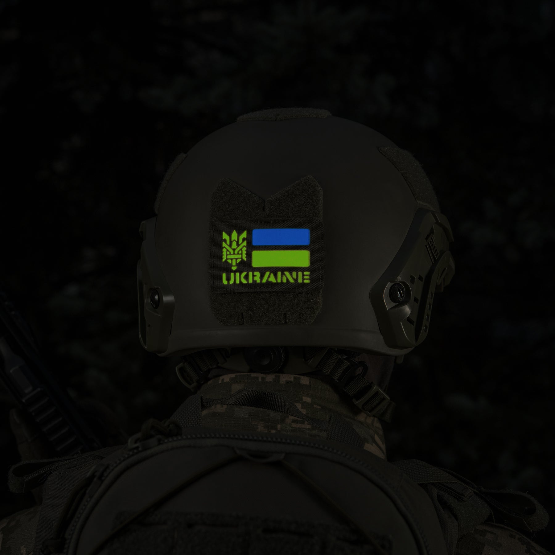 M-Tac нашивка Ukraine (с Тризубом) Laser Cut Ranger Green/Yellow/Blue/GID
