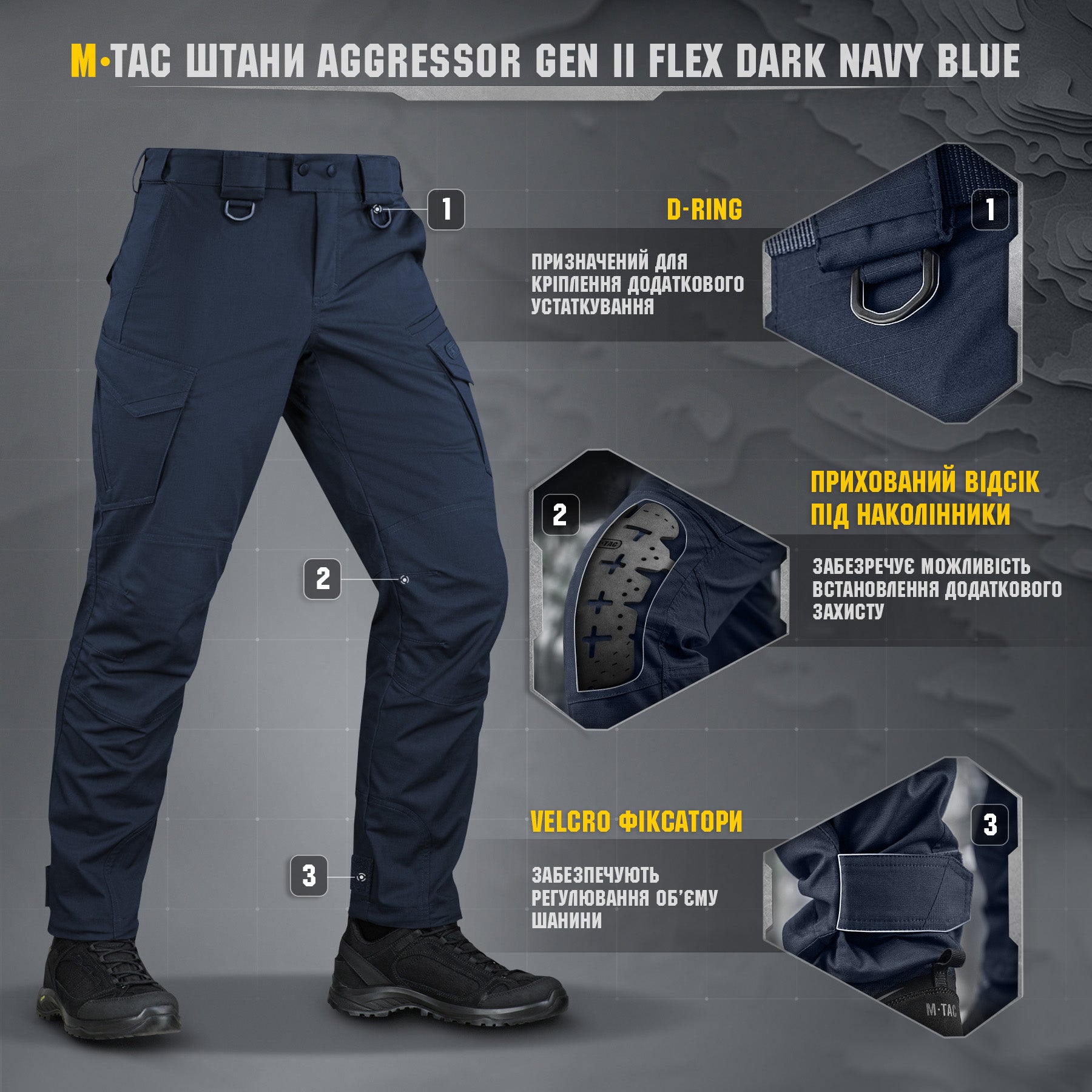 M-Tac штани Aggressor Gen II Flex Dark Navy Blue