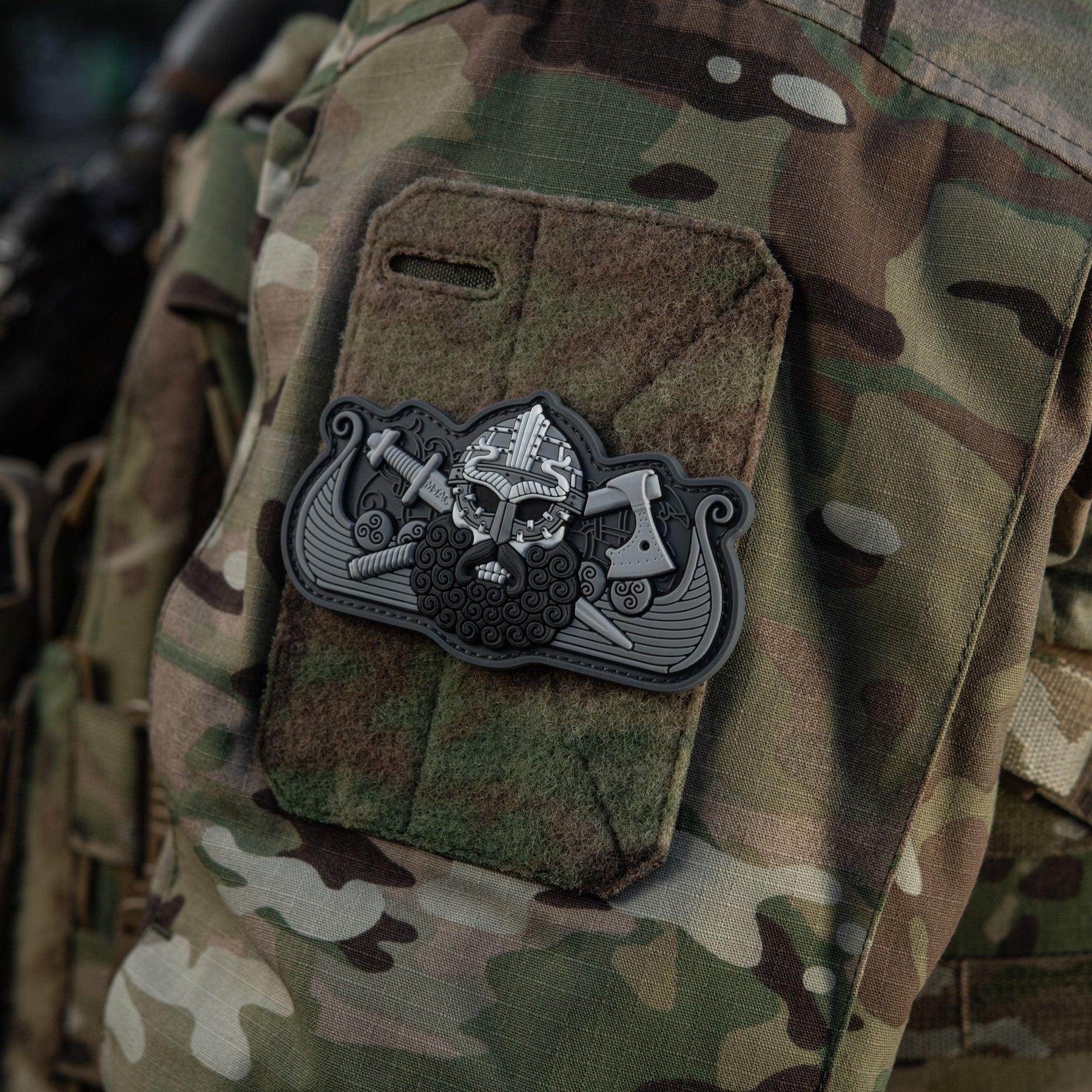M-Tac нашивка Viking’s Drakkar Black/Grey
