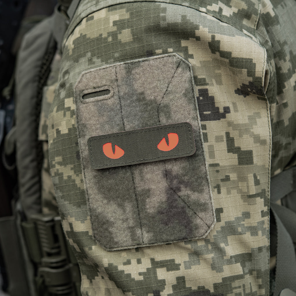 M-Tac нашивка Cat Eyes Laser Cut Ranger Green/Red/GID