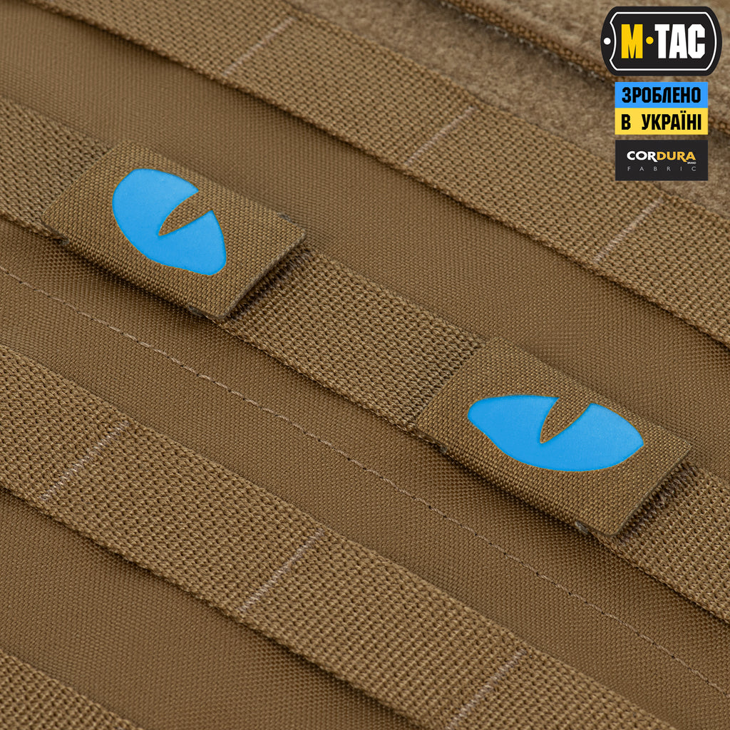 M-Tac нашивка Tiger Eyes Laser Cut (пара) Coyote/Blue/GID