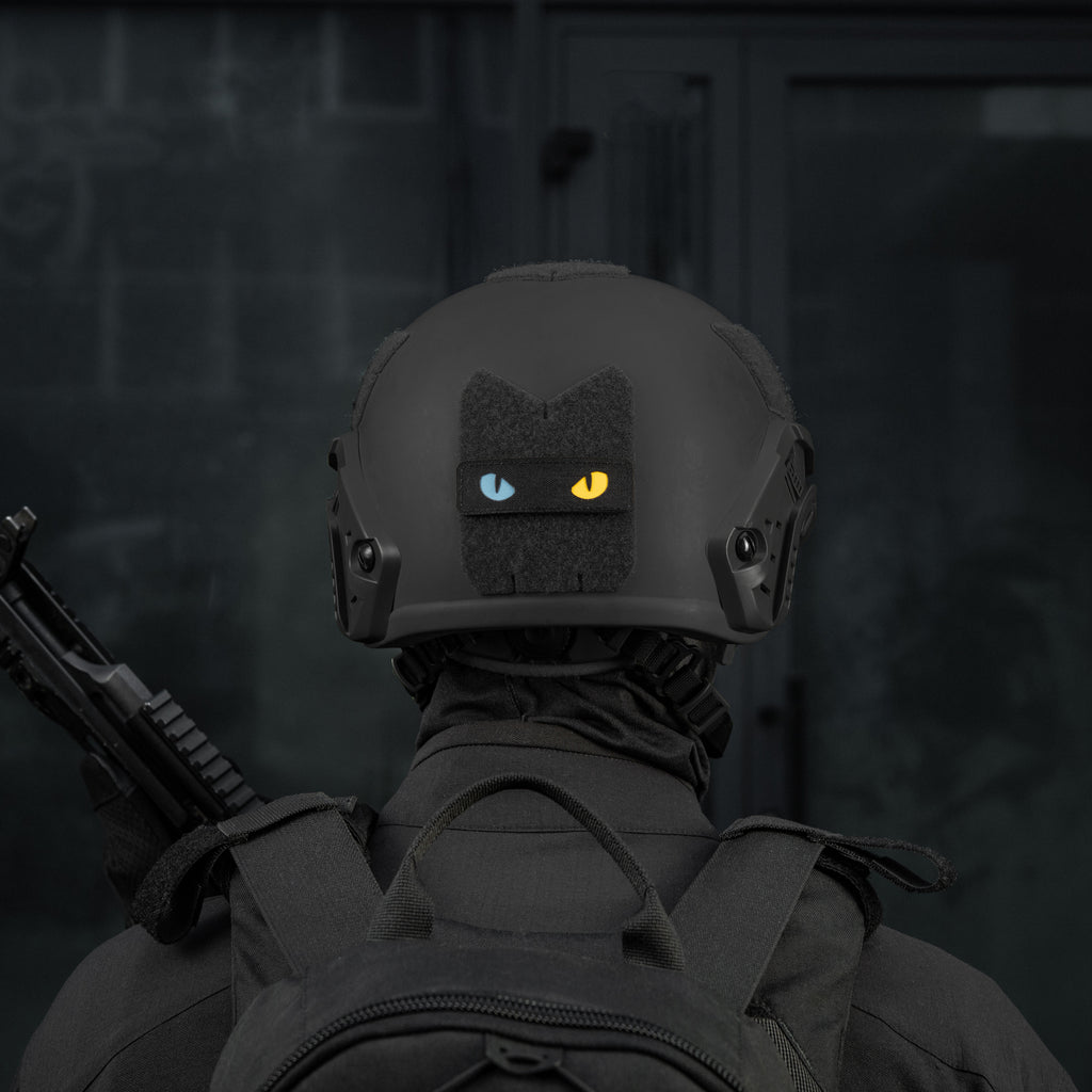 M-Tac нашивка Cat Eyes Laser Cut Black/Yellow/Blue/GID