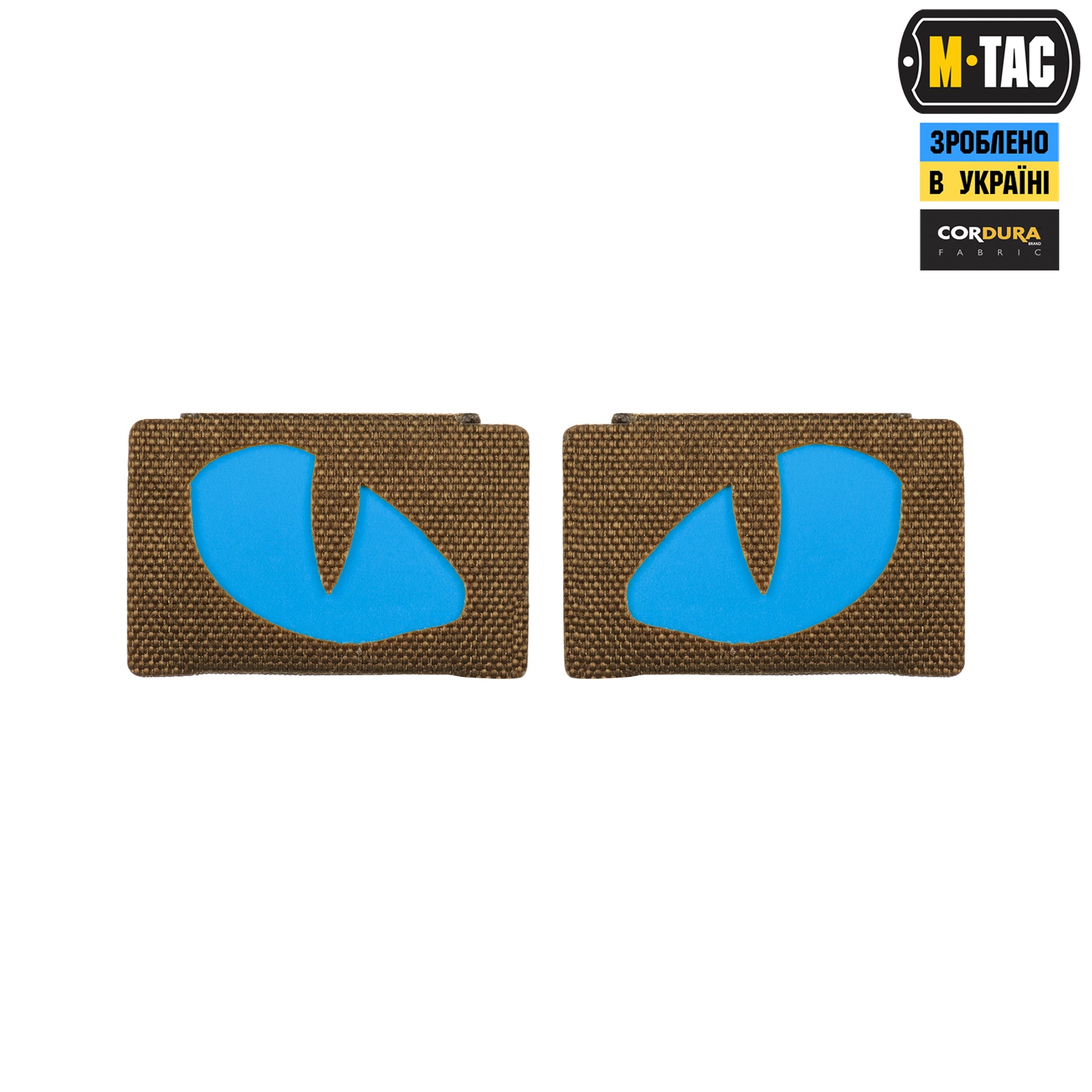 M-Tac нашивка Tiger Eyes Laser Cut (пара) Coyote/Blue/GID