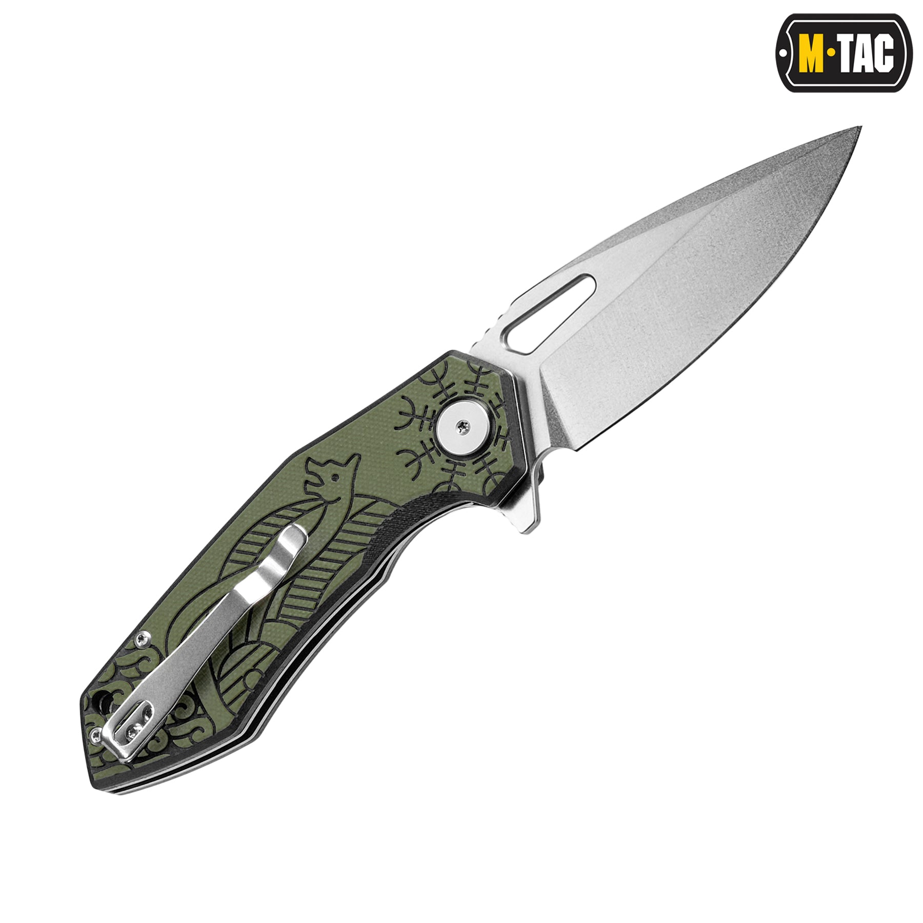 M-Tac ніж складний Type 12 Scandinavian Stonewash Black/Olive