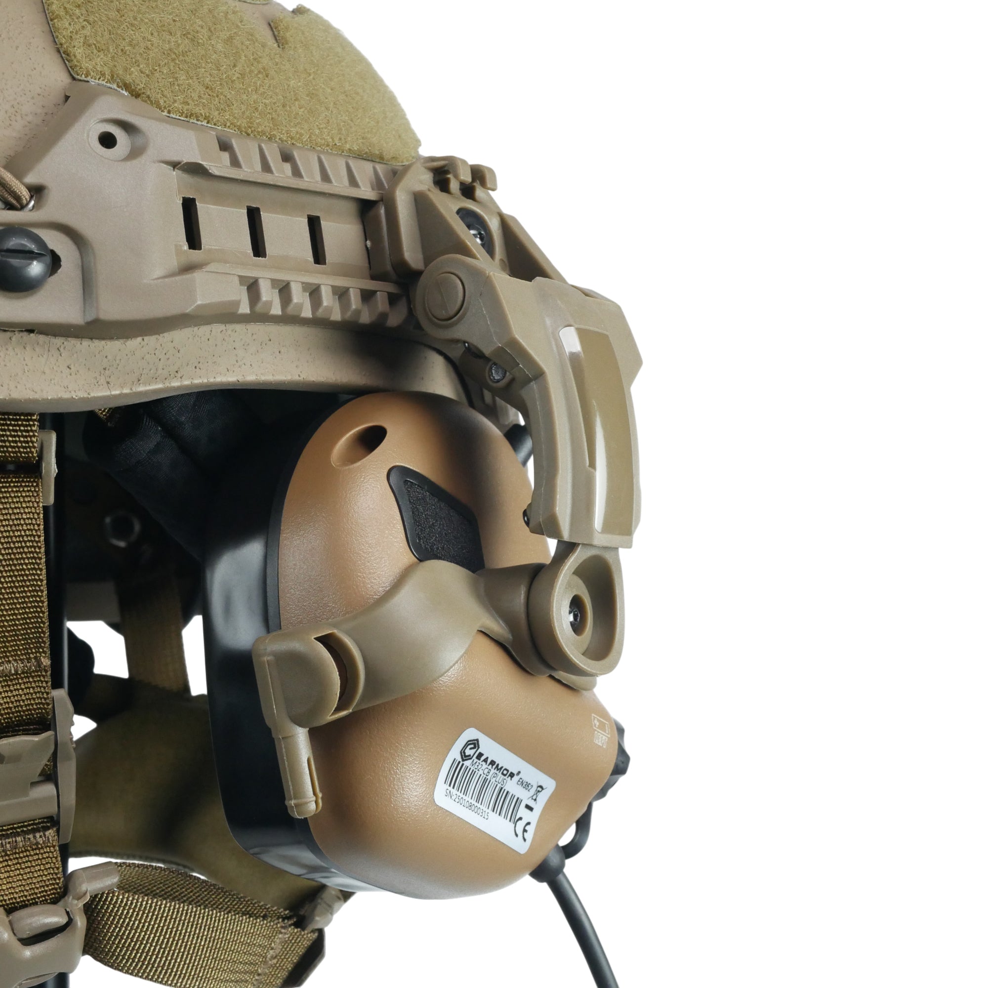 Кріплення для наушників "Чебурашки" EARMOR (Ops core arc) Койот