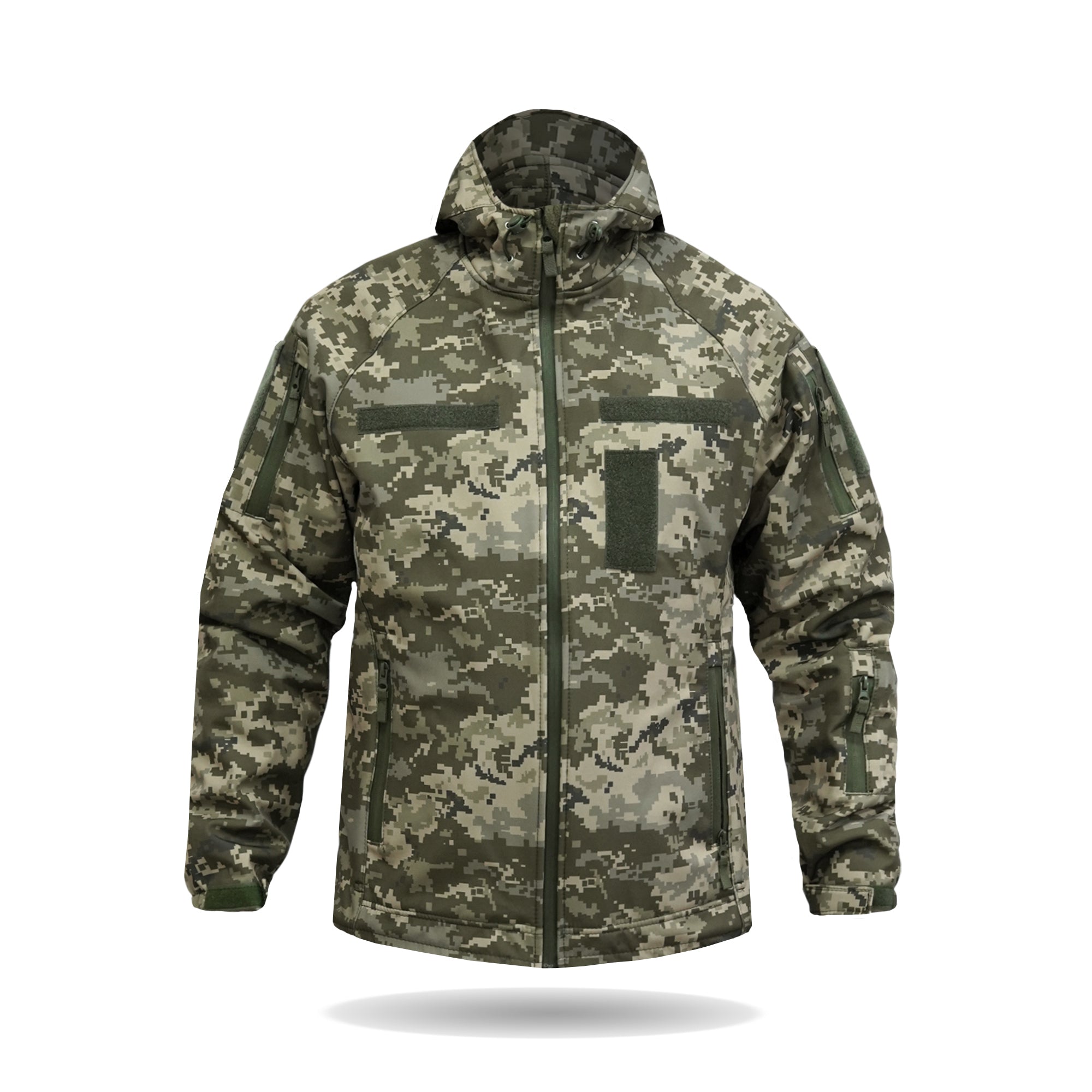 Куртка Windproof Softshell вітрозахисна (піксель), водостійка, фліс 320 г/м²