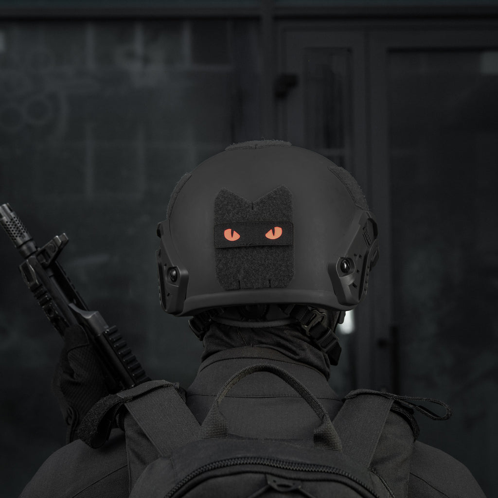 M-Tac нашивка Cat Eyes Laser Cut Black/Red/GID