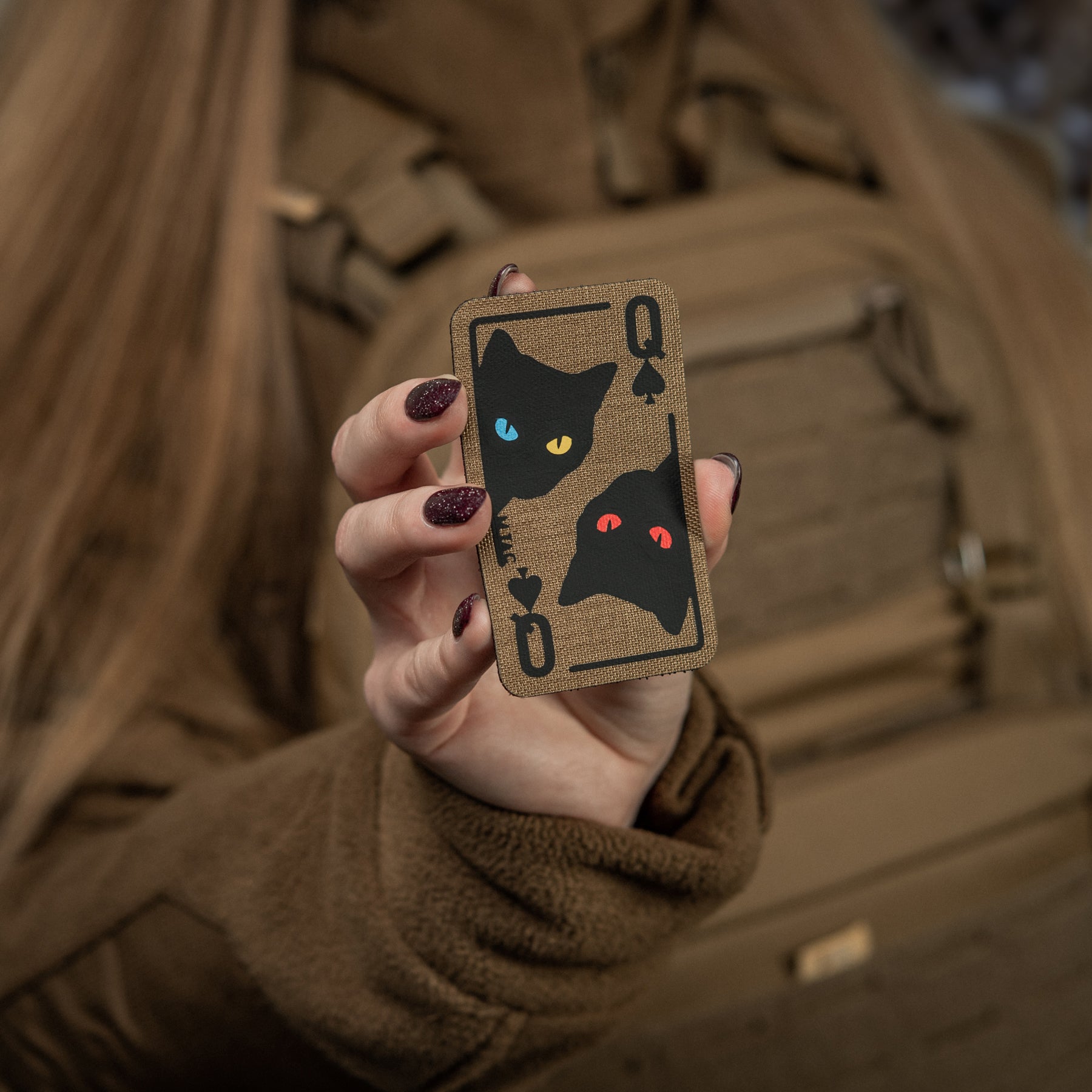 M-Tac нашивка Queen of spades Coyote/Black