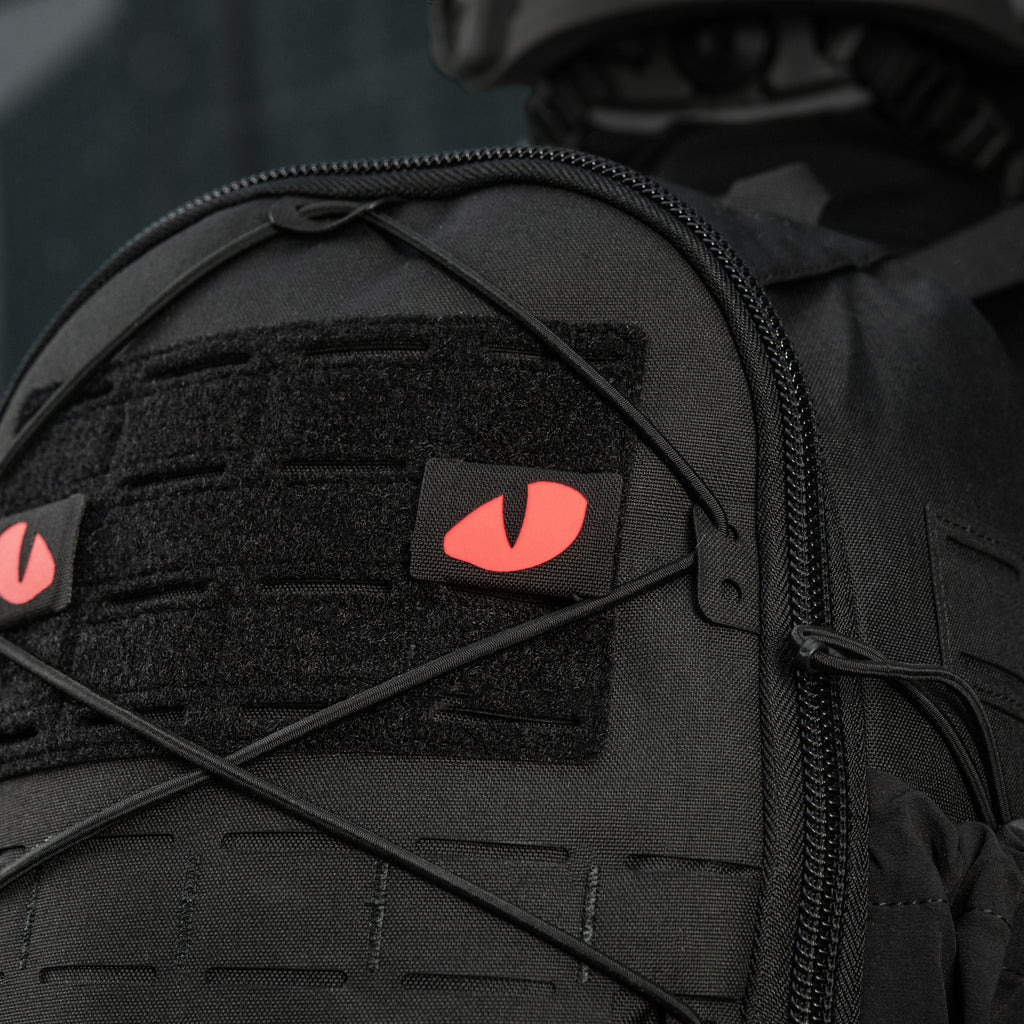 M-Tac нашивка Tiger Eyes Laser Cut (пара) Black/Red/GID