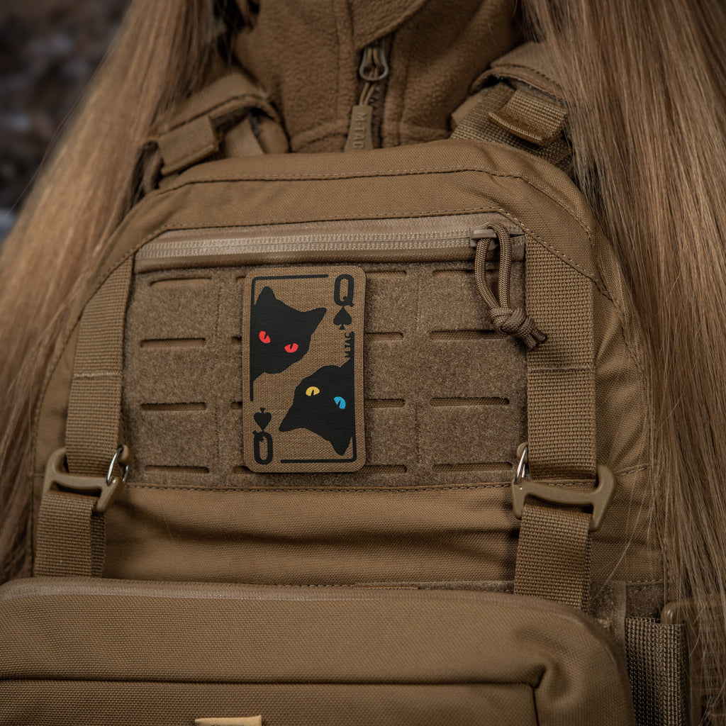 M-Tac нашивка Queen of spades Coyote/Black