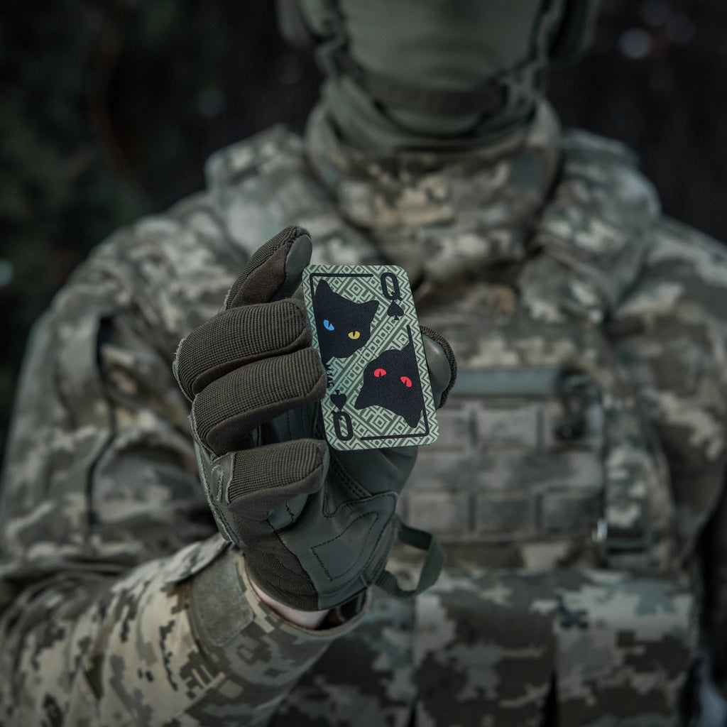 M-Tac нашивка Queen of spades (Орнамент) Olive