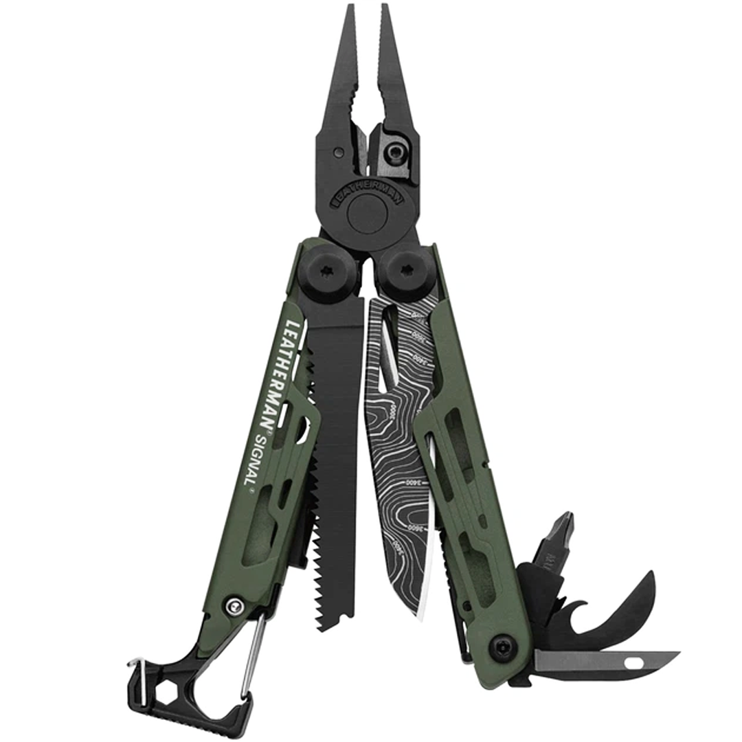 Мультиінструмент Leatherman Signal Green Topo