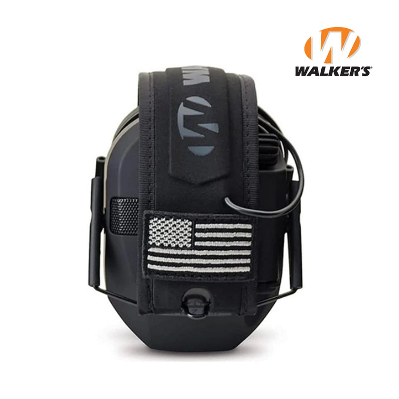 Активні шумоподавляючі навушники Walker's Razor Slim Patriot Original з патчами Чорні
