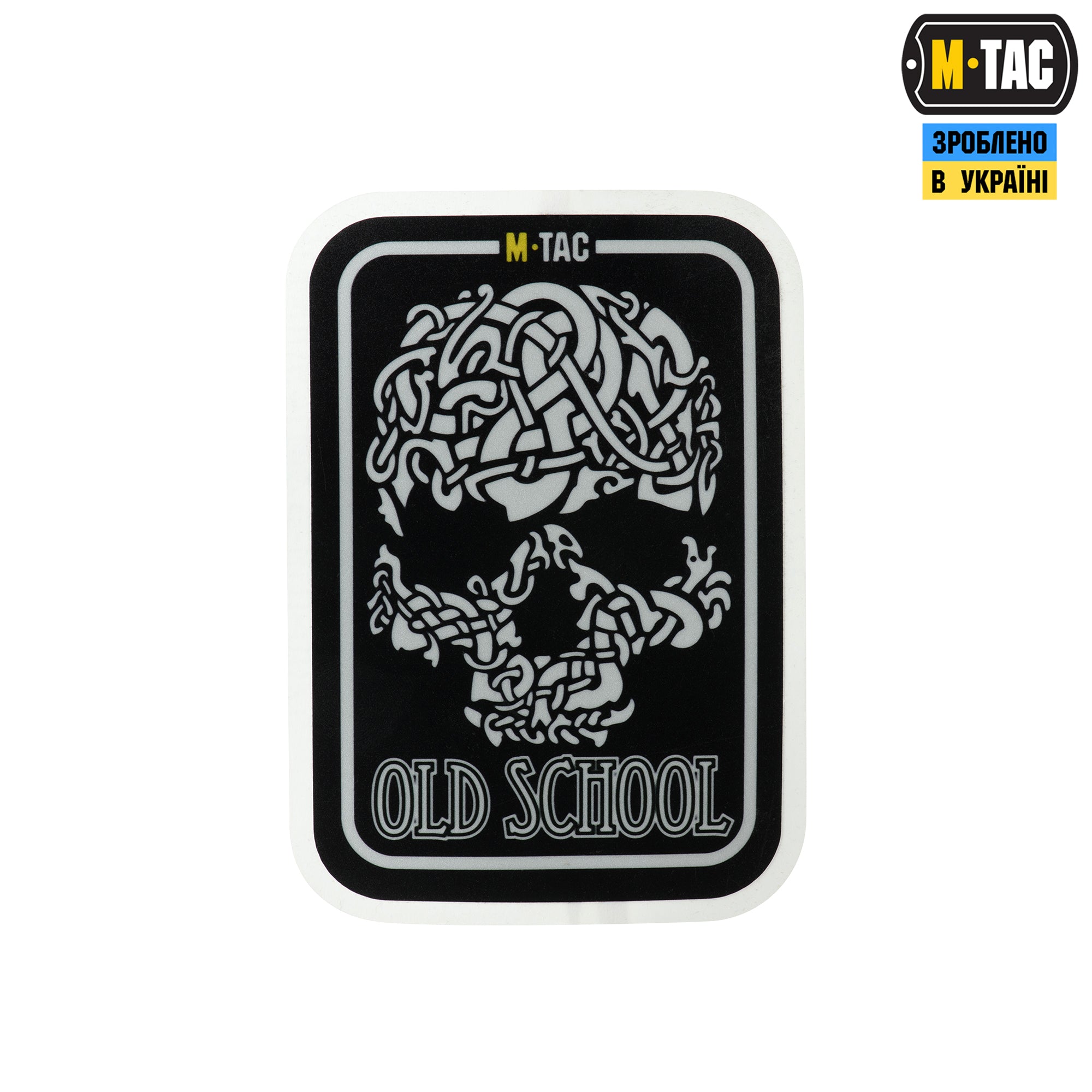 M-Tac наклейка Old School Small світловідбиваюча Black