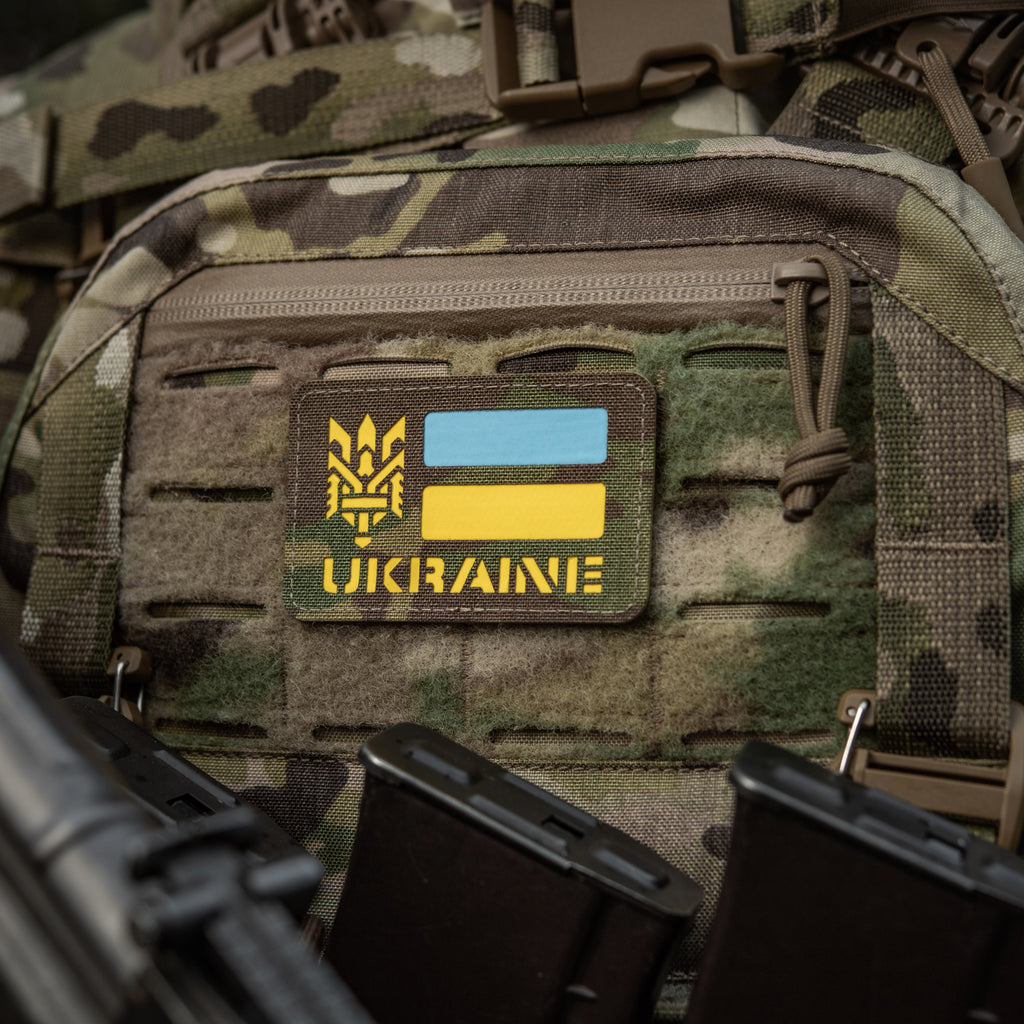 M-Tac нашивка Ukraine (с Тризубом) Laser Cut Multicam/Yellow/Blue/GID