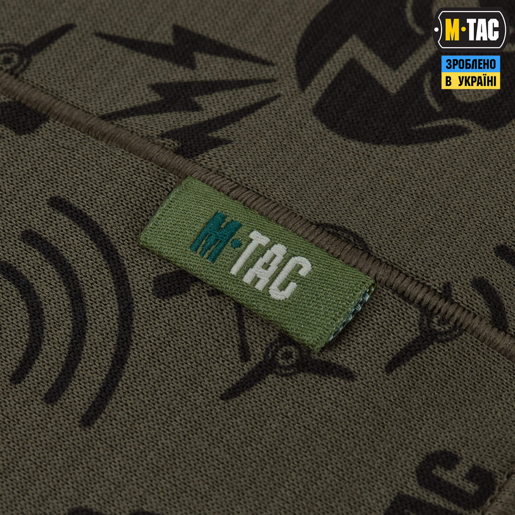 M-Tac шарф-труба мікрофліс Drone Pattern Dark Olive