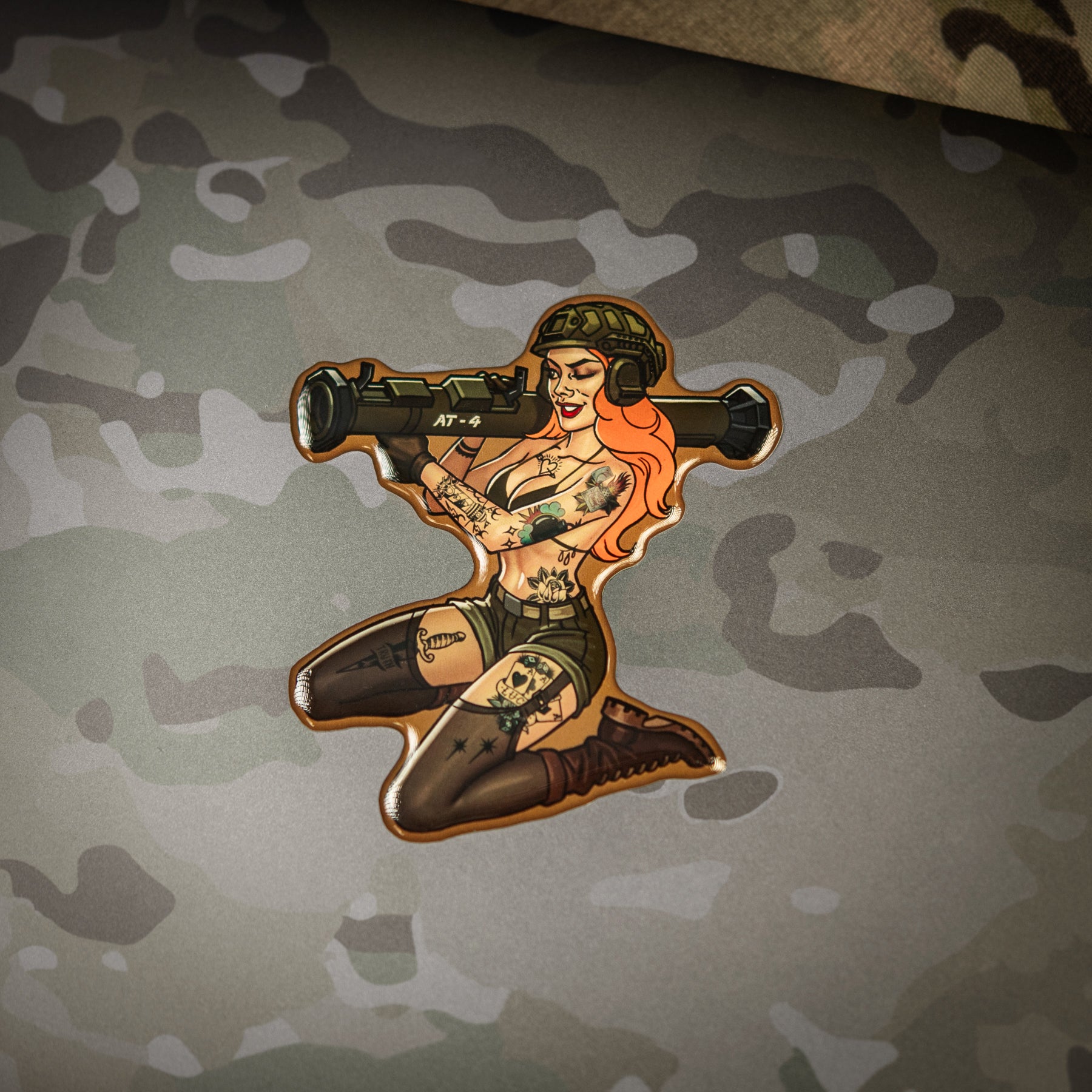 M-Tac наклейка Tactical girl №9 AT4 Тату