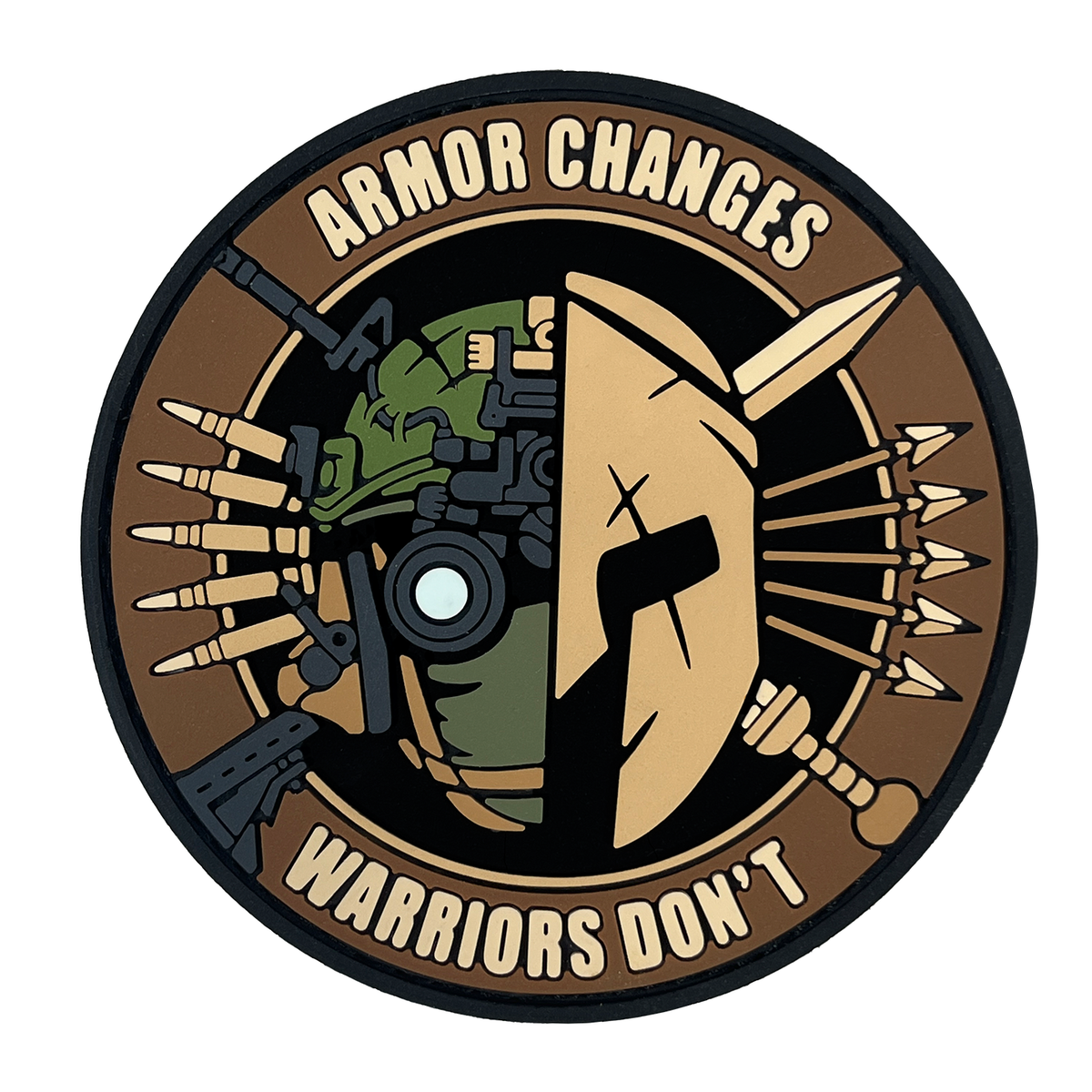 ПВХ патч «ARMOR CHANGES» койот