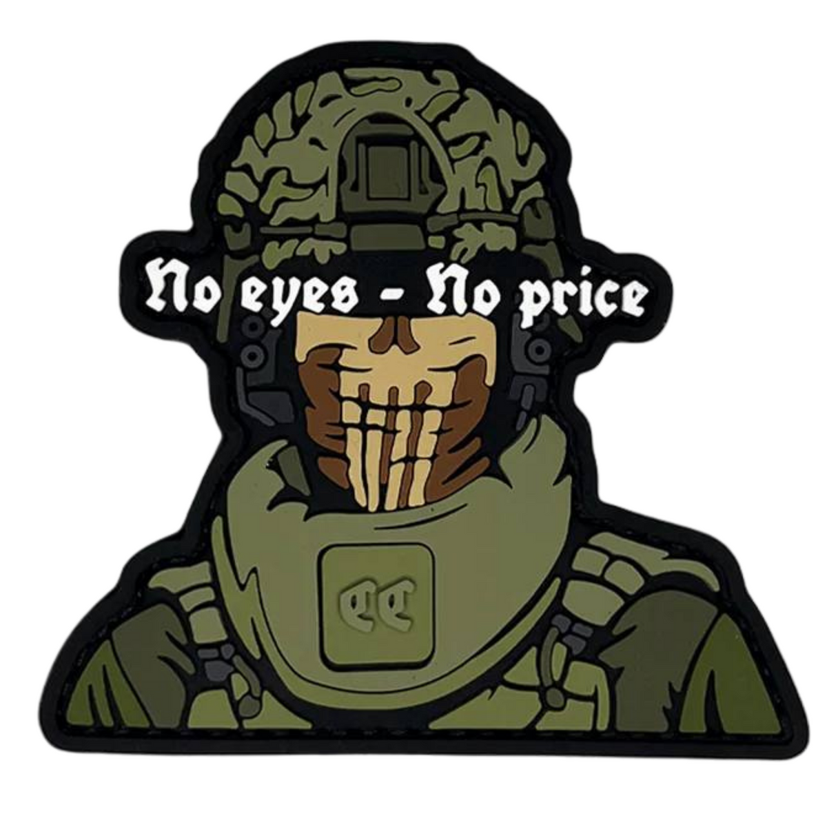 ПВХ патч «NO EYES - NO PRICE» олива