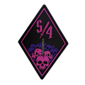 ПВХ патч ромб «DIZASTER S/4» рожевий