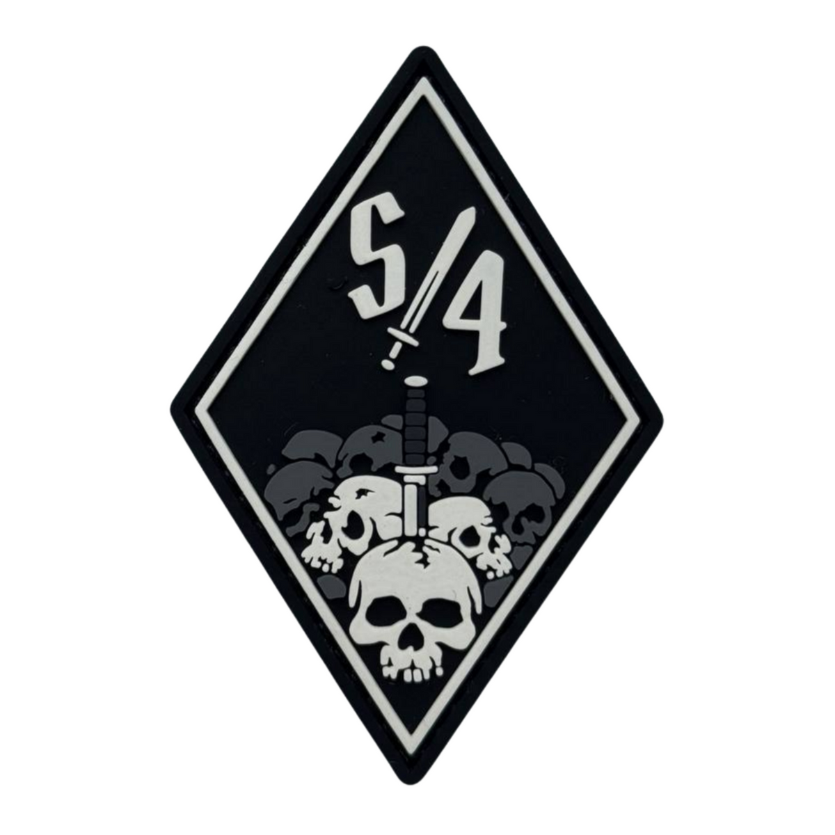 ПВХ патч ромб «DIZASTER S/4» чорно-білий