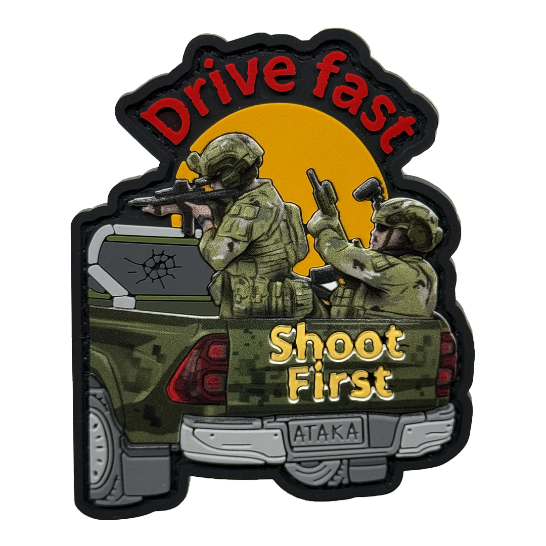 Патч DRIVE FAST SHOOT FIRST