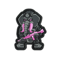 ПВХ патч СЛОН FM "MINI" Black/Pink