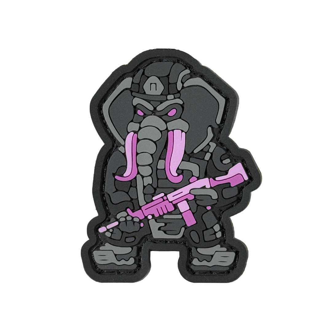ПВХ патч СЛОН FM "MINI" Black/Pink