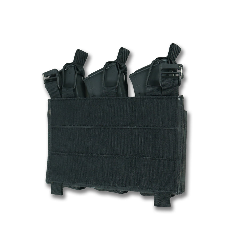 Передня панель для плитоноски з 3 підсумками під магазин Чорний мультикам
