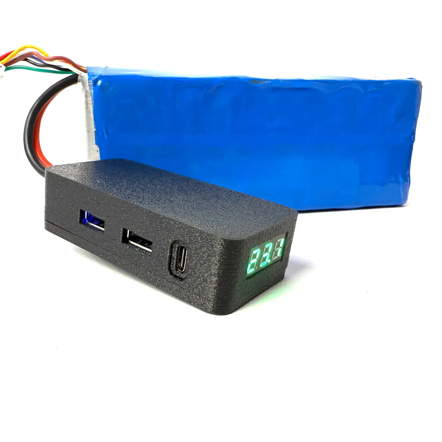 Перехідник блок живлення для заряджання телефона від fpv батареї 2 USB + 1 TYPE - C виходи Kiborg