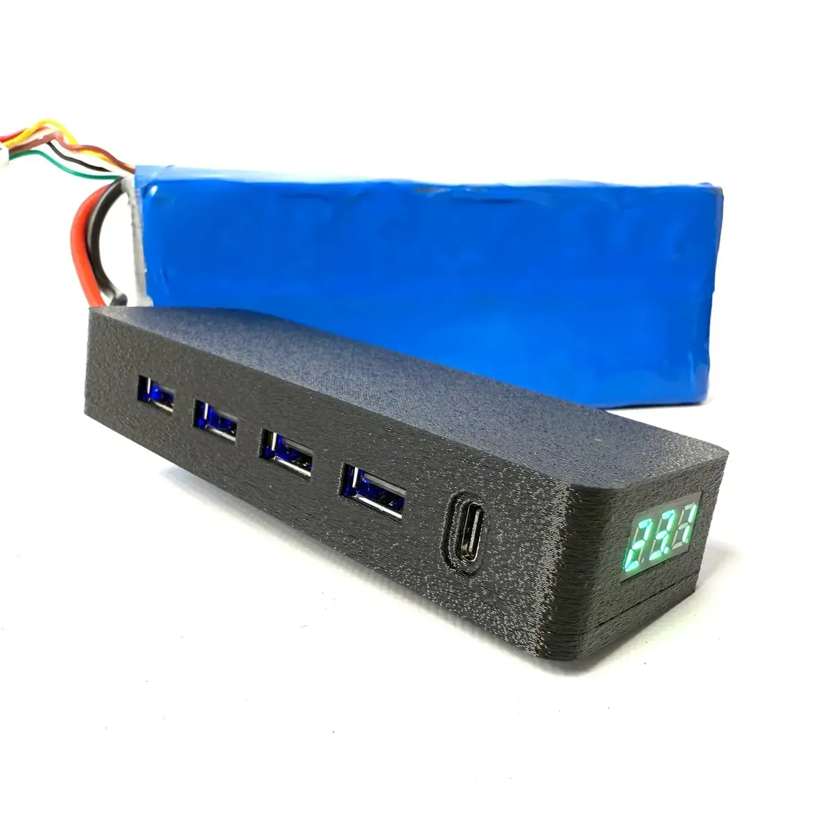 Перехідник живлення Kiborg для заряджання телефона від FPV батареї XT60 4xUSB + Type-C PD
