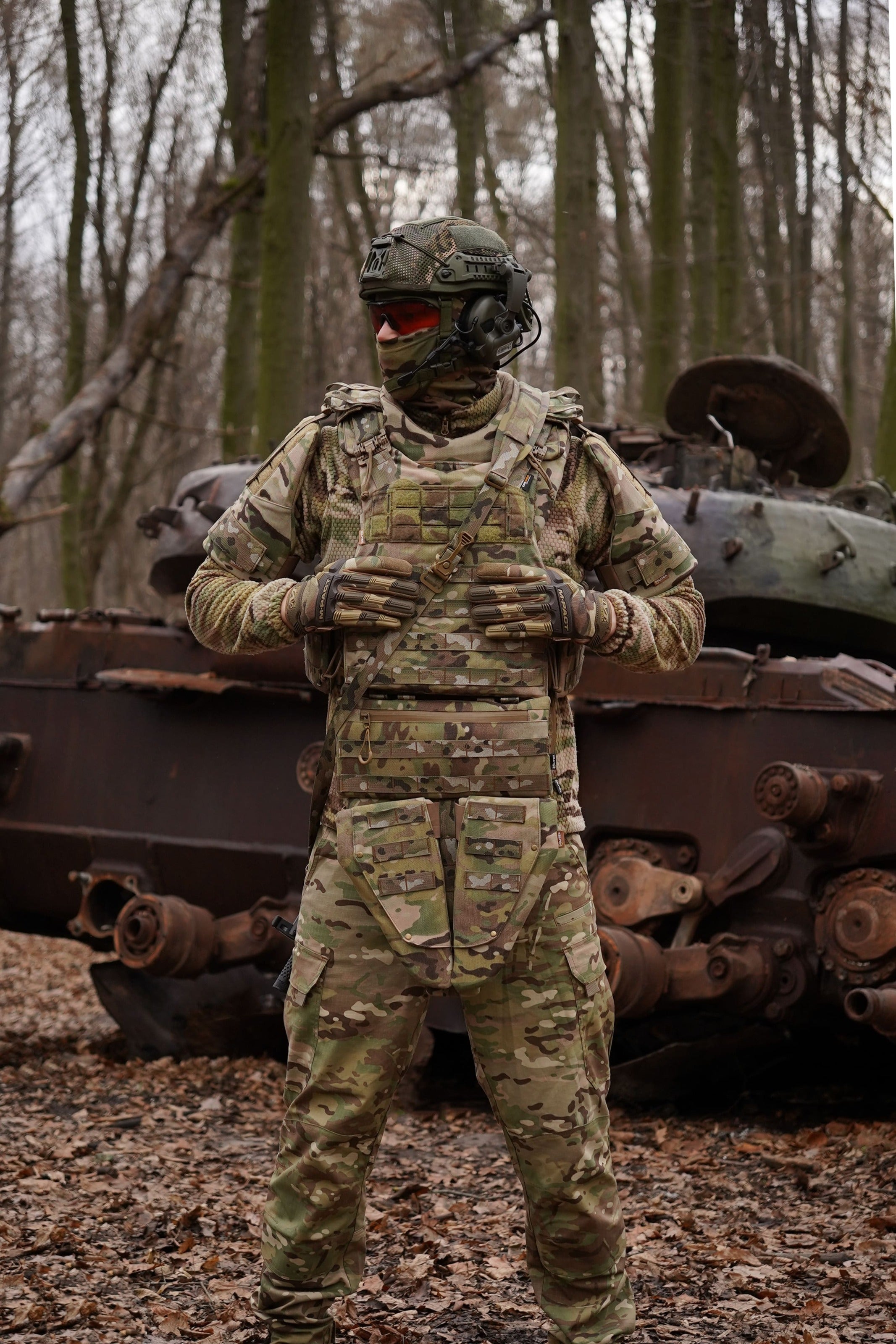 Потрійний захист паху/напашник з балістичним захистом 2 клас Militex cordura USA Мультикам