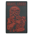 ПВХ патч «BRAVE GROUP» червоний