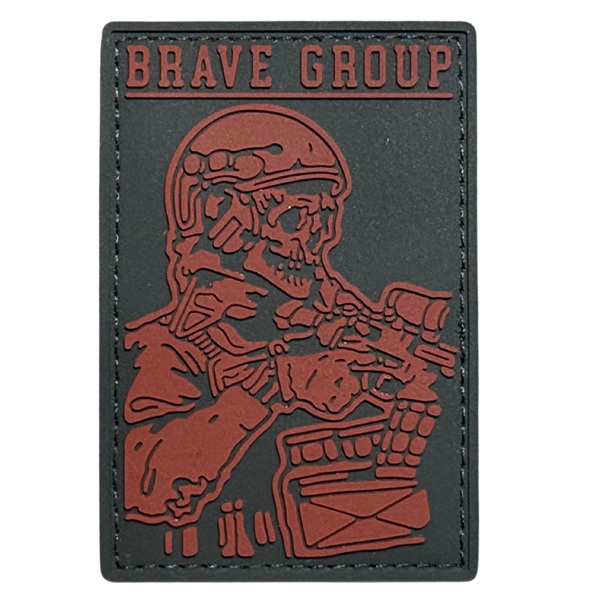 ПВХ патч «BRAVE GROUP» червоний