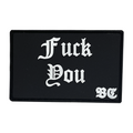 ПВХ патч "FUCK YOU" чорно-білий