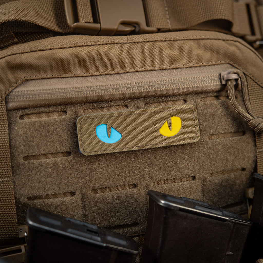 M-Tac нашивка Cat Eyes Laser Cut Coyote/Yellow/Blue/GID