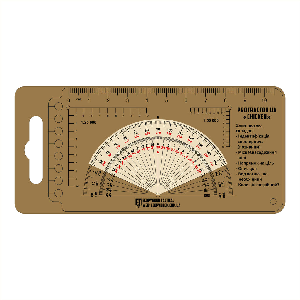 Ecopybook Tactical лінійка Protractor UA "Chicken"