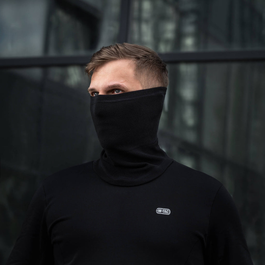 M-Tac шарф-труба довгий мікрофліс ріп-стоп Black